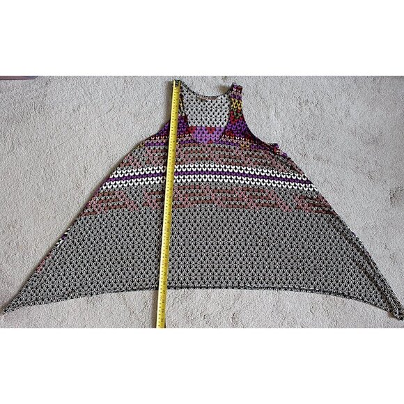 Mara Hoffman - Geometric Print Trapeze Tunic or Swim Cover, Silk Jersey, S - Picture 8 of 9